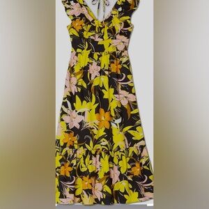 Women's Floral Print Sleeveless Low Back Dress